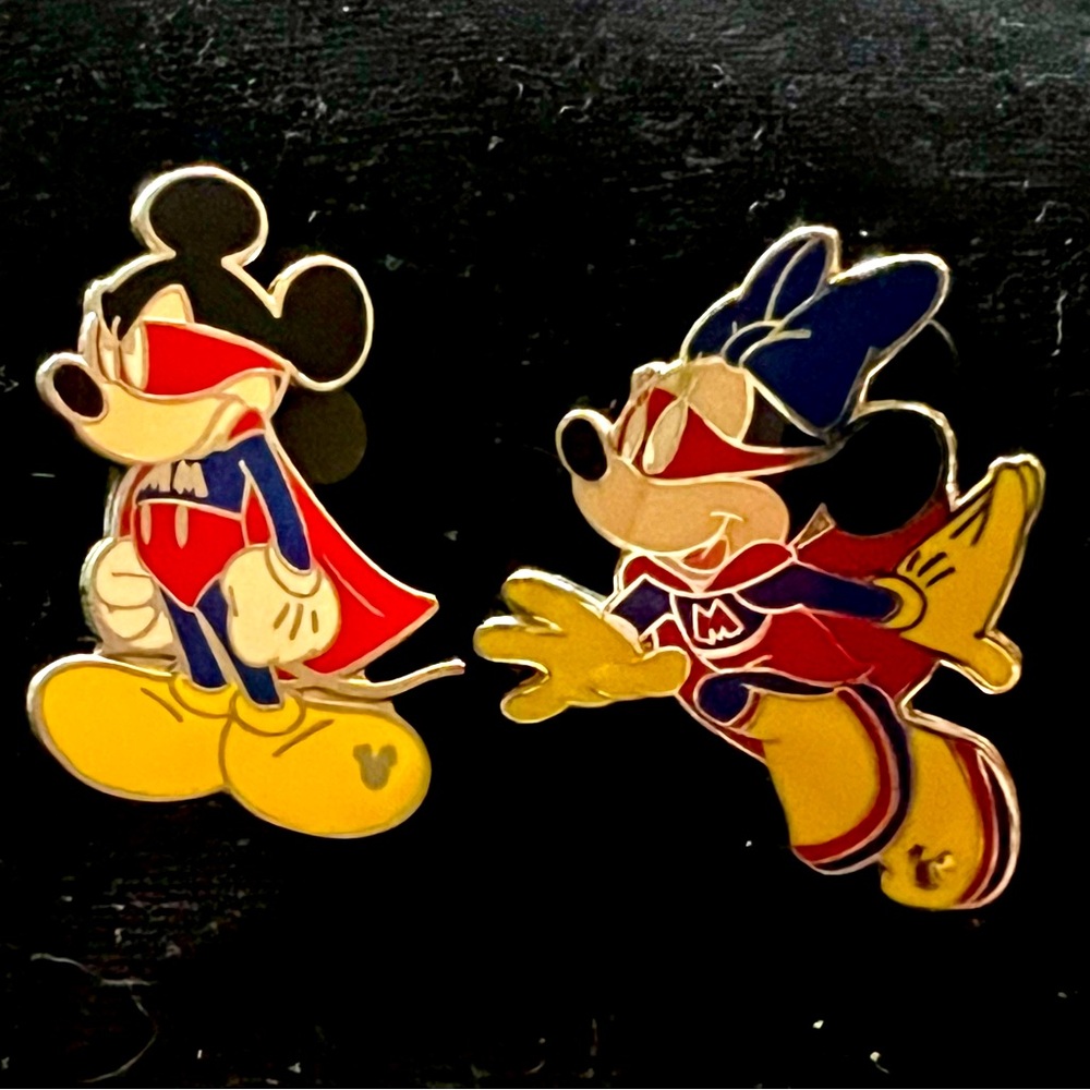 Disney Mickey & Minnie Mouse Superhero Enamel Pins set